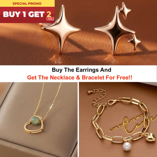 Asymmetrical Star Stud Earrings