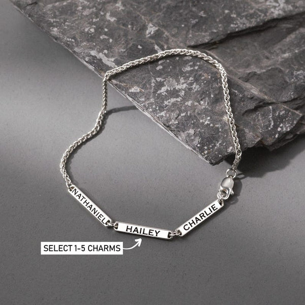 Custom Name Bracelet For Men, Kids Names Bracelet, Father's Day