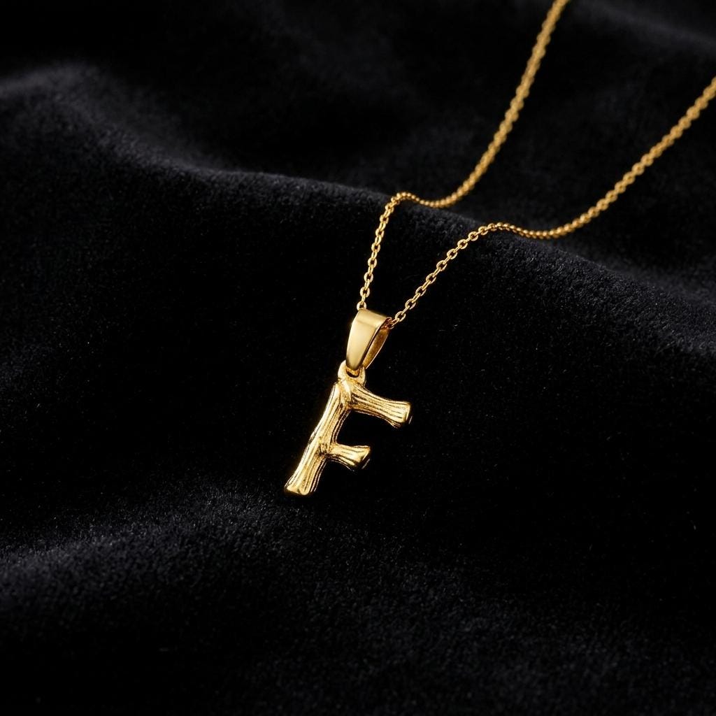 Initial Necklace, Minimalist Sideways Letter Pendant, Cursive Alphabet Charm, Dainty Personalized Gift for Her Bridesmaid