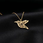 Hummingbird Necklace, Sterling Silver Bird Pendant, Nature Inspired Jewelry, Dainty Animal Necklace, Gift for Her