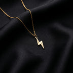 Lightning Bolt Necklace, Dainty Thunder Pendant, Gold Flash Charm Jewelry, Minimalist Energy Necklace, Everyday Birthday Gift For Her