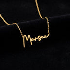 Script Name Necklace, Custom Cursive Nameplate Pendant, Dainty Personalized Jewelry, Silver Gold Rose Gold Gift for Her