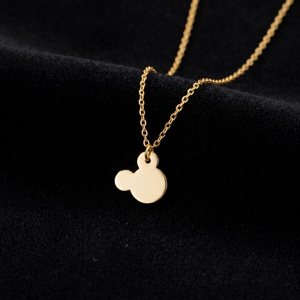 Mouse Necklace, Cute Mouse Head Pendant, Sterling Silver Animal Jewelry, Minimalist Quirky Charm, Gift for Her