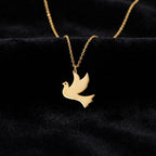 Dove Necklace, Sterling Silver Peace Bird Pendant, Minimalist Nature Jewelry, Religious Faith Gift for Her