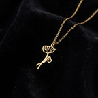 Personalized Birth Flower Necklace, Custom Botanical Floral Jewelry, 925 Silver Gold Finish