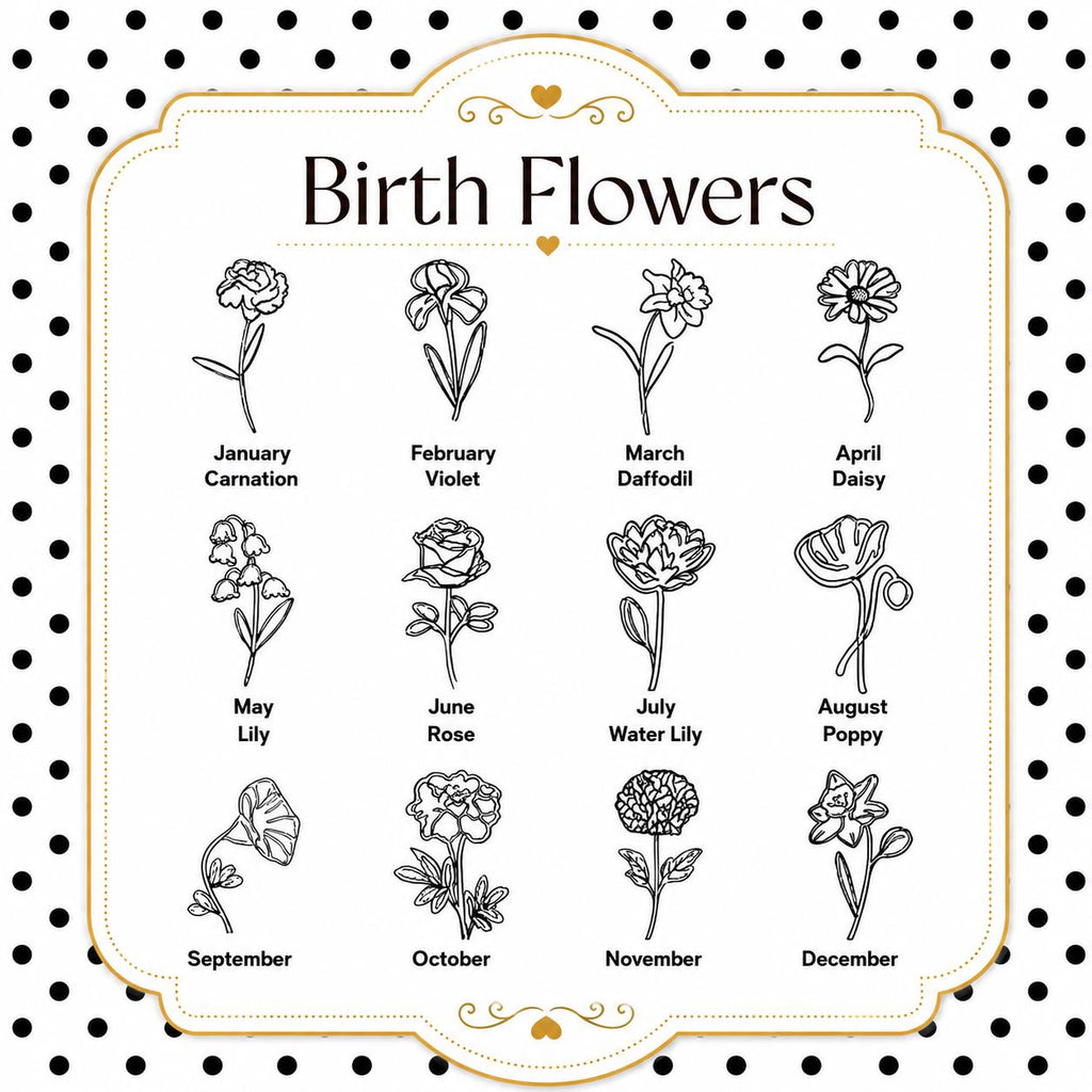 Personalized Birth Flower Bracelet, Custom Birthstone Bracelet, Dainty Floral Charm Jewelry, 925 Silver 14K Gold Plated Gift for Her
