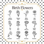 Personalized Birth Flower Bracelet, Custom Birthstone Bracelet, Dainty Floral Charm Jewelry, 925 Silver 14K Gold Plated Gift for Her