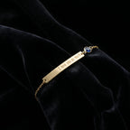 Personalized Birthstone Bar Bracelet, Custom Engraved Name Bracelet, Birth Month Jewelry, 925 Silver 14K Gold Plated Gift for Her